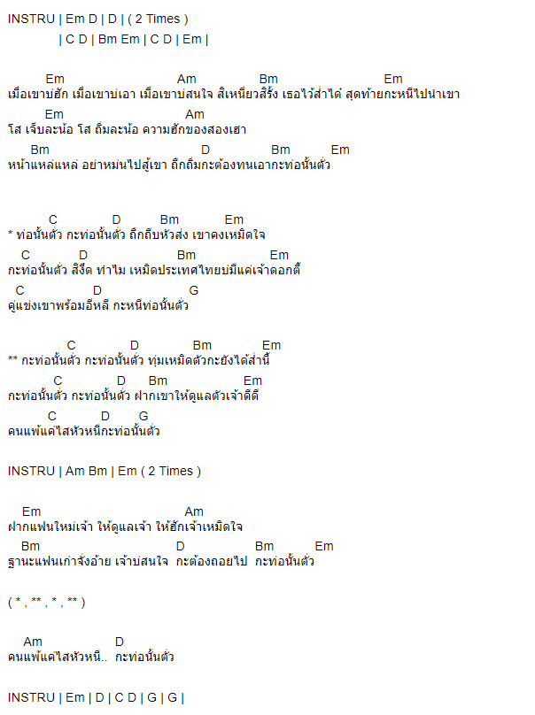 คอร์ดเพลง คอร์ดเพลง