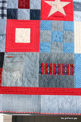 the girlfriend gap: ALL FINISHED! Red White And Blue Denim Debut