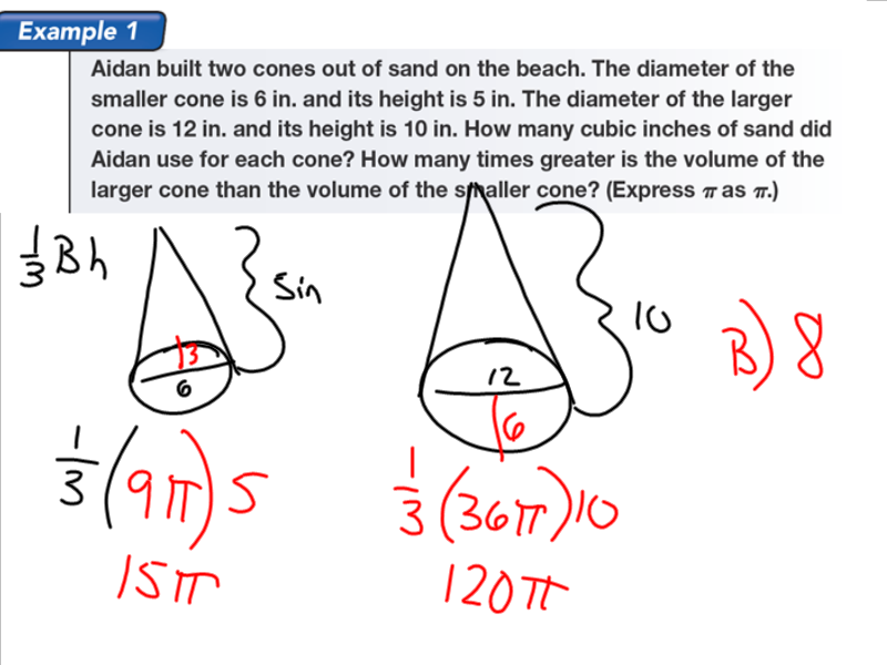 Mr. Porter's PreAlgebra Class Lesson 86 Volume of a Cone and Pyramid