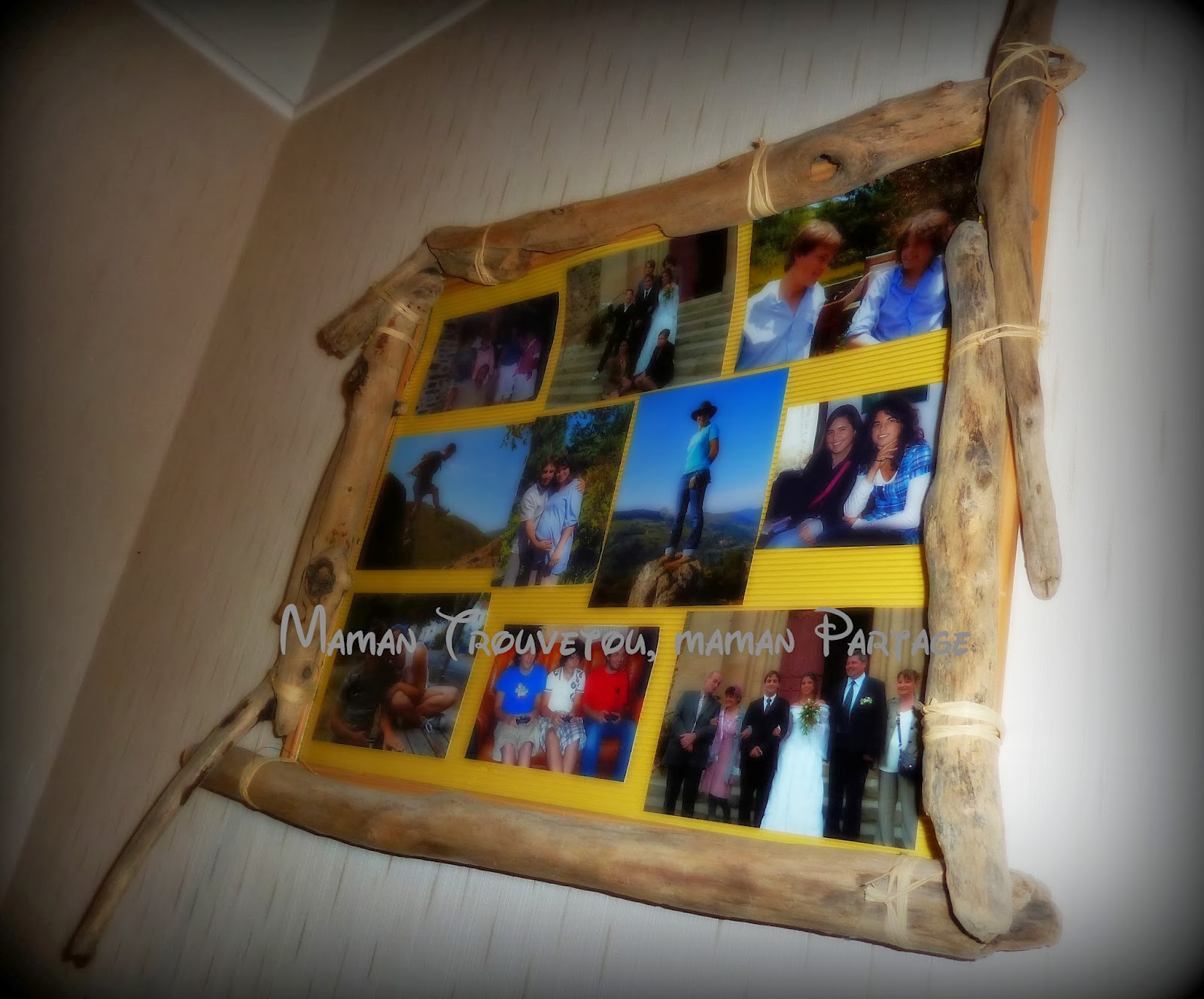 la récréaZou de Maman Trouvetou: Cadre en bois flotté {défi home-made