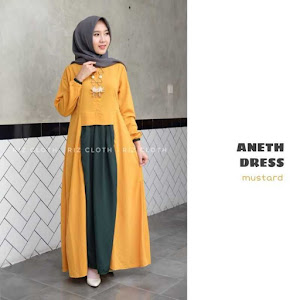 Gamis Dress Aneth Mustard