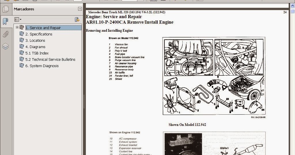 Manuales de Taller de MERCEDES BENZ: MERCEDES BENZ ML320 1998-2004
