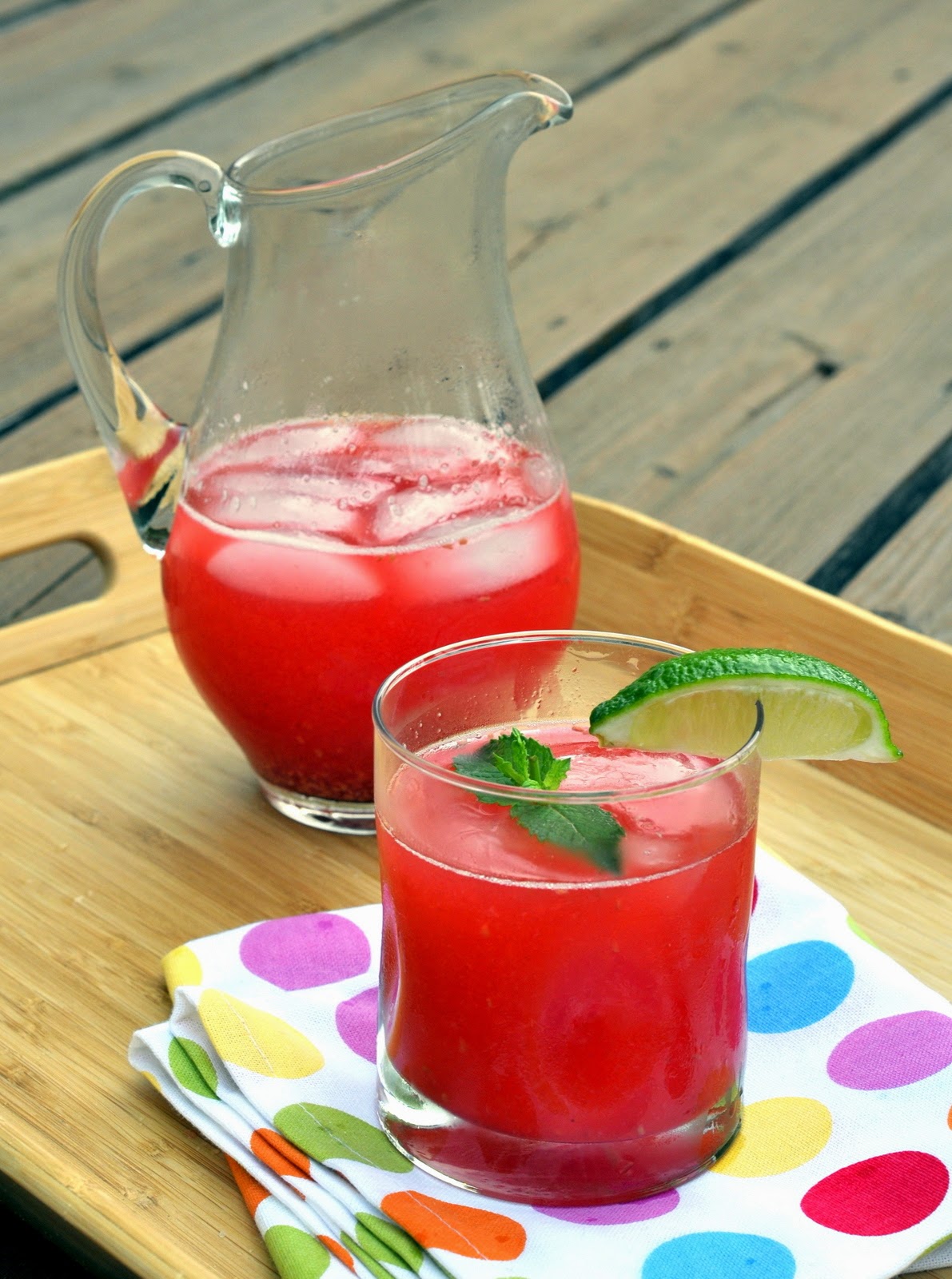 Raspberry Lime Spritzers | Taste As You Go