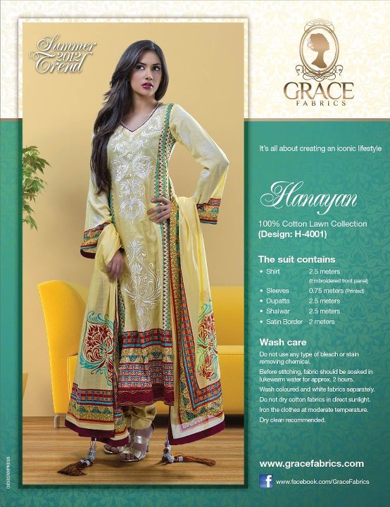 Grace Fabrics Grace Fabrics Inlay Cards Lawn 2012 Asian Fashion
