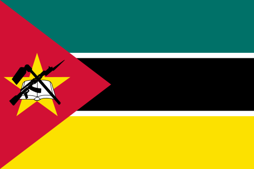 Flag of the Republic of Mozambique as of 2020