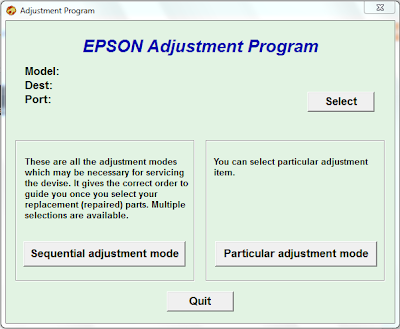 Primer paso del programa para ejecutar el adjustment.