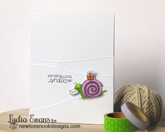 Snail Mail card by Lydia Evans | In Slow Motion Stamp set by Newton's Nook Designs