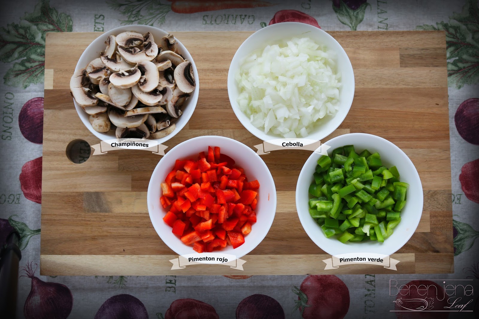 Omelette (tortilla de garbanzo) y vegetales