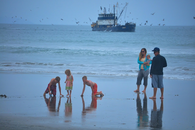 Kids playing beach A day San Diego California 