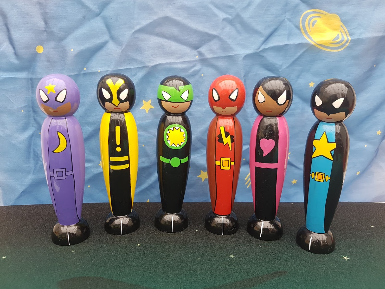 superhero peg dolls