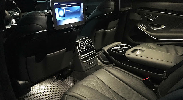 Tiện ích khoang hành khách phía sau trên Mercedes S450 L Luxury 2019 Tiện ích phía sau trên Mercedes S450 L Luxury 2019 sử dụng rất dễ dàng và tiện lợi