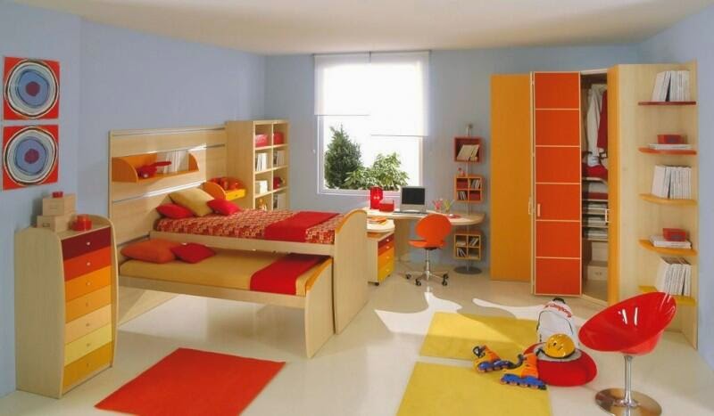  Desain  Interior Kamar  Tidur  Anak Perempuan Warna  Orange 