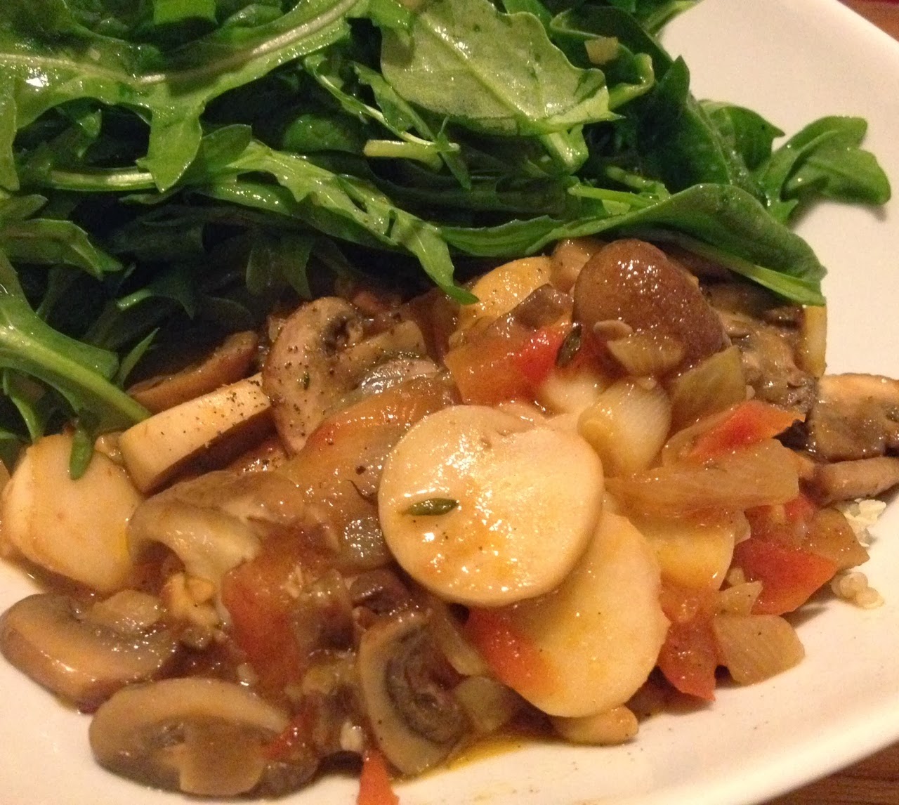 Cooking in NYC Cremini and King Trumpet Mushroom Stew