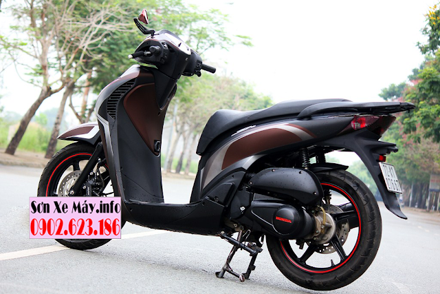 Sơn phối màu Honda Sh Chocolate nhám cực đẹp