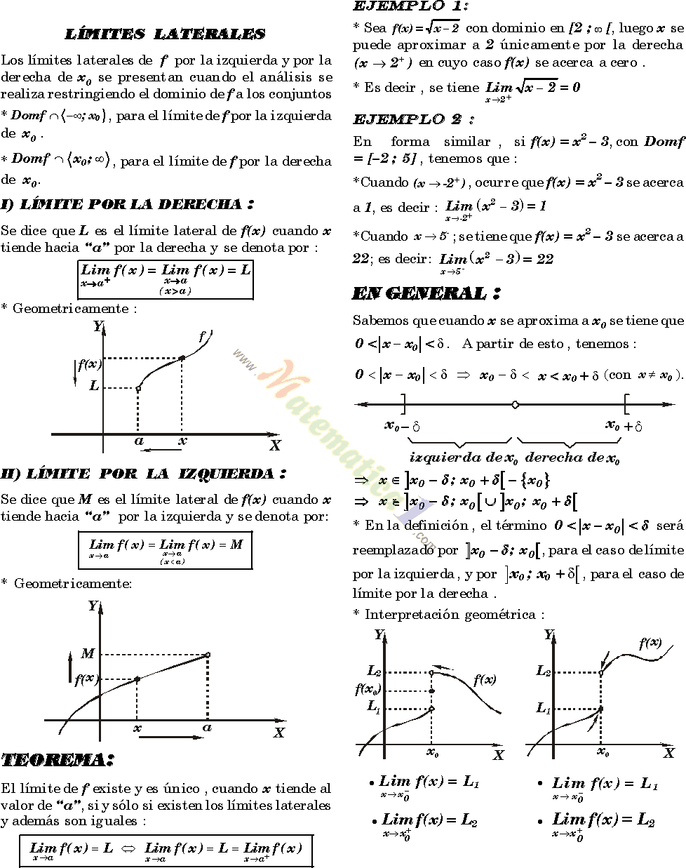 LÍMITES LATERALES EJERCICIOS RESUELTOS PDF