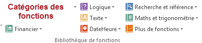 Catégorie des fonctions Excel Catégorie des fonctions Excel