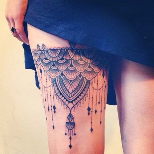 dantel dövmeleri mandala garter lace tattoos dantel dövmeleri mandala garter lace tattoos