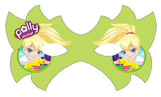 Colorido Kit de Polly Pocket para Imprimir Gratis. Mascara de Polly Pocket para imprimir gratis.