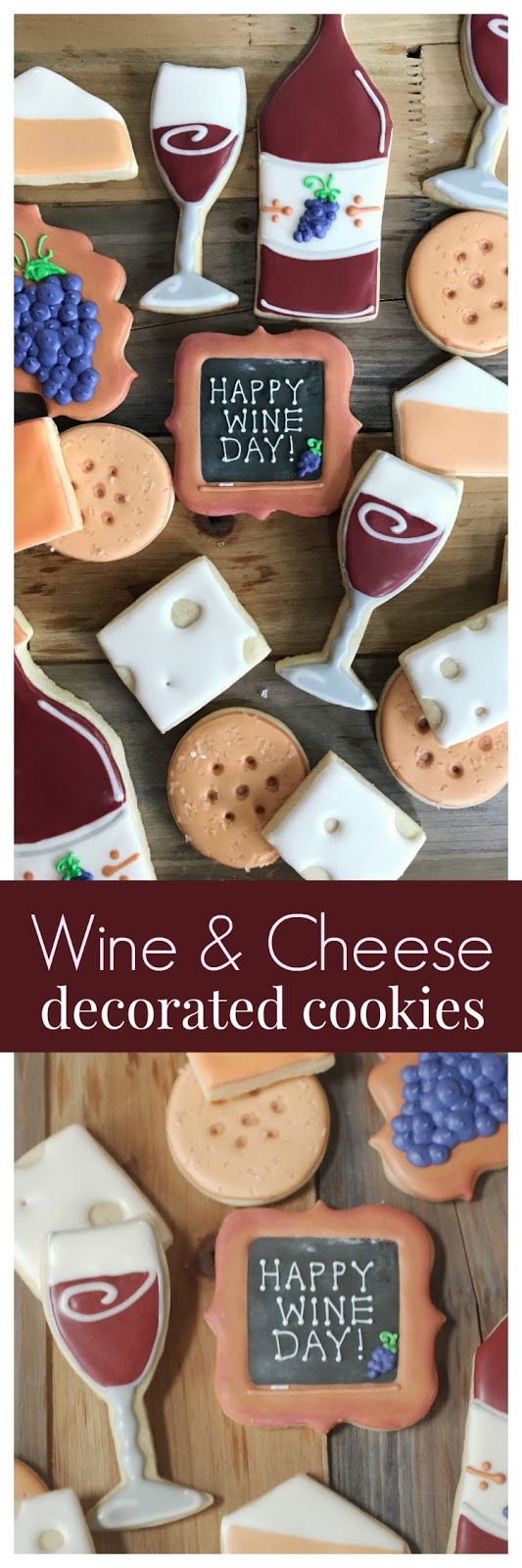 May 2018 Sweet Jenny Belle Easy Sugar Cookie Decorating Dessert Wine Glass Cutter Ivory Flood Icing Grey And Maroon