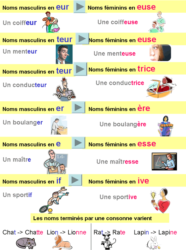 BLEUBLANCROUGE Le FÉMININ et le PLURIEL