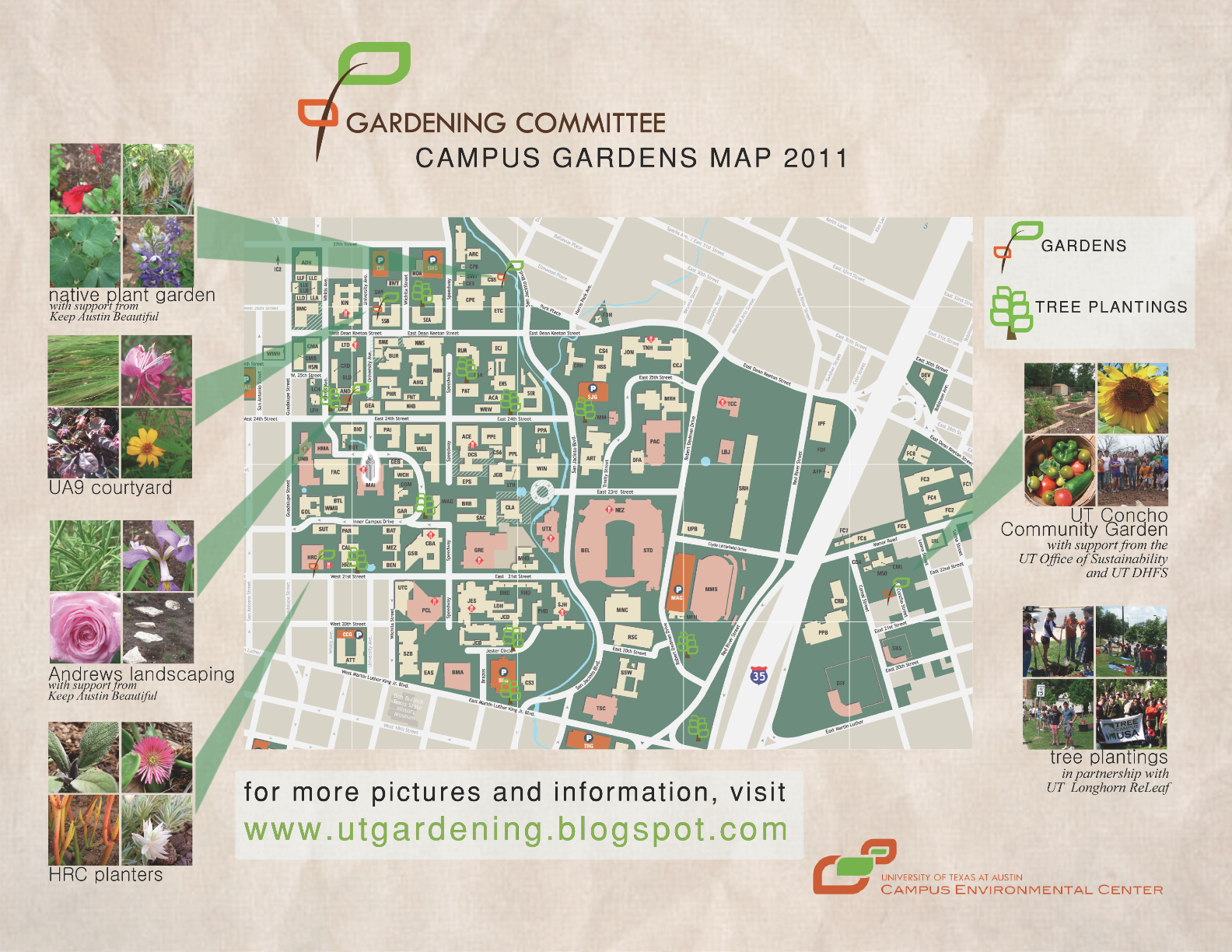 UT Gardening Committee Campus Ornamental Gardens