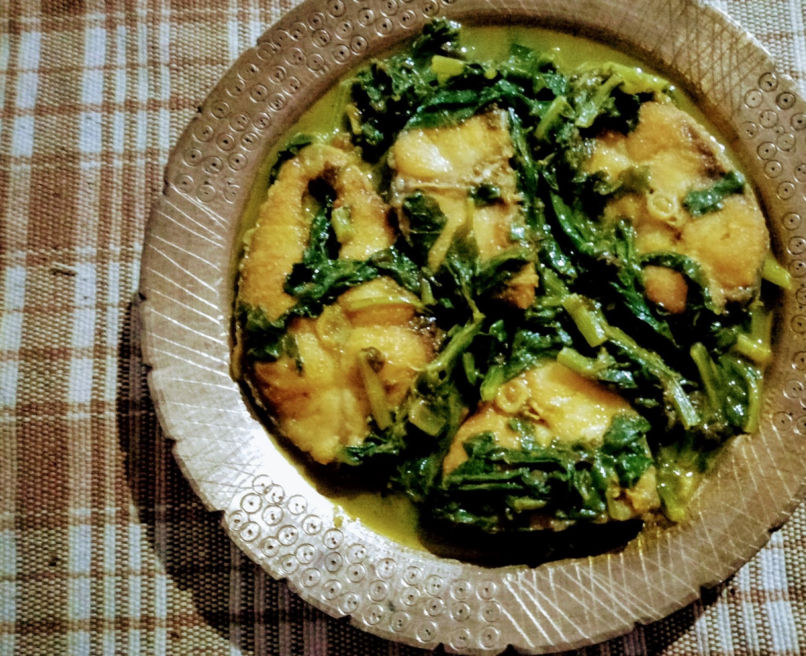 Iron-Rich fish curry with spinach
