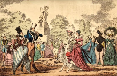 Hyde Park Corner in 1822 by Cruickshank from The story of the London Parks by J Larwood (1874) Hyde Park Corner in 1822 by Cruickshank from The story of the London Parks by J Larwood (1874)