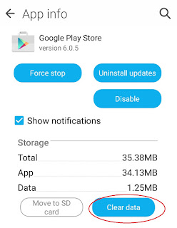 Clearing Google Play Store Data and Uninstalling Updates for fixing error code 924