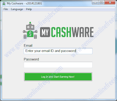 Running my cashware software - step 1