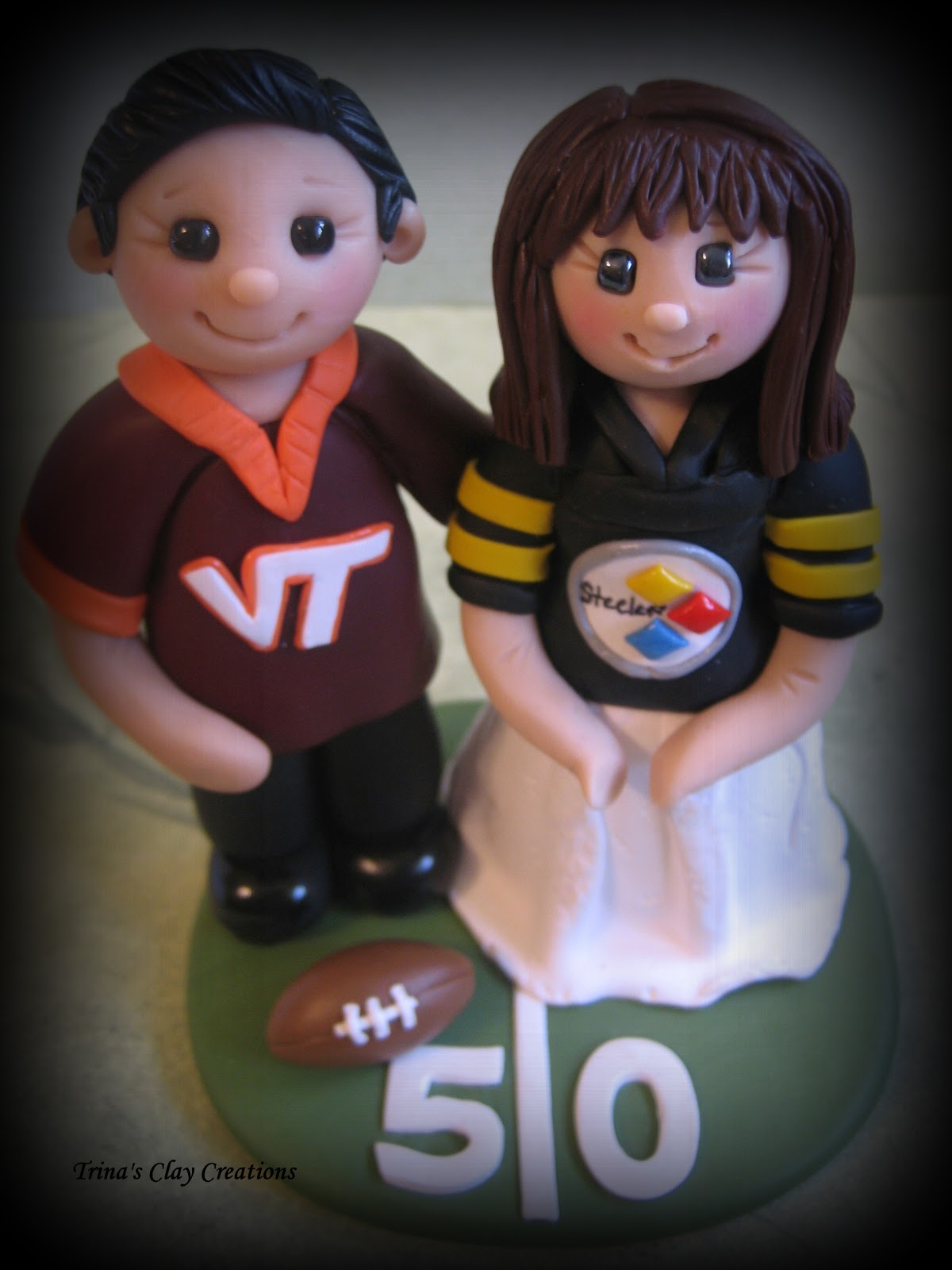 Trina's Trinketts Sports Theme Wedding Cake Topper