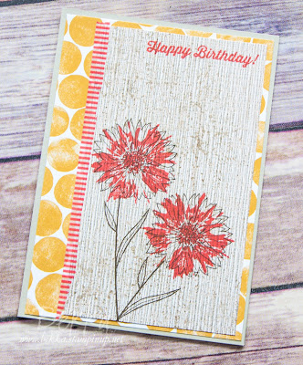 Touches of Texture Flowers Stamped Straight Onto Patterned Paper