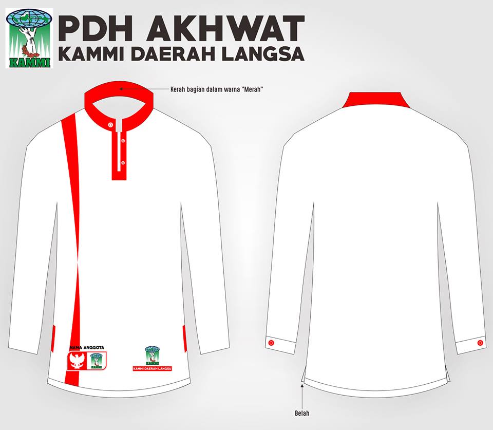 Desain Baju Organisasi PDH Akhwat KAMMI Format Cdr Ucorel