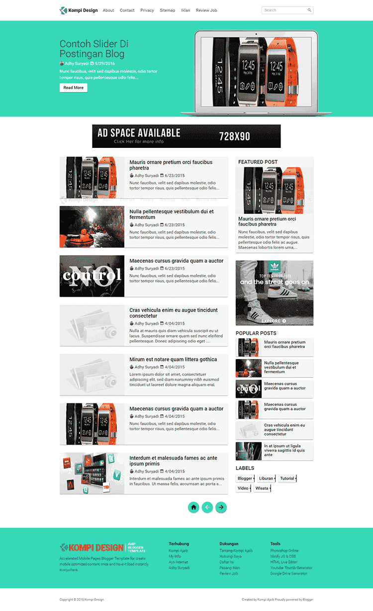 Kompi Ajaib - Free Template AMP Blogger Kompi Ajaib Free Template AMP Blogger