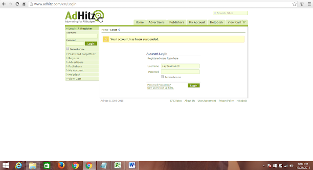 Adhitz Account Suspended Image
