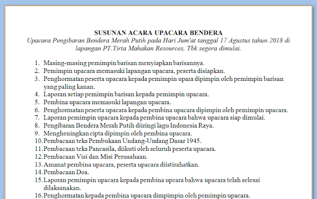 Susunan Upacara Hut Ri Ke 73 Di Istana Merdeka Nusagates