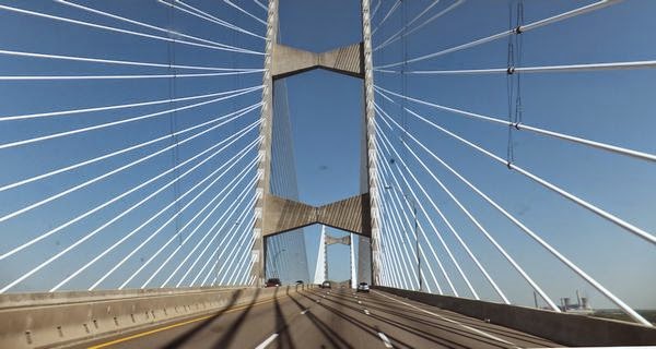 Dames Point Bridge (officially the Napoleon Bonaparte Broward Bridge) Jacksonville, Florida