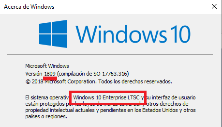Windows 10 LTSC Enterprise 2019