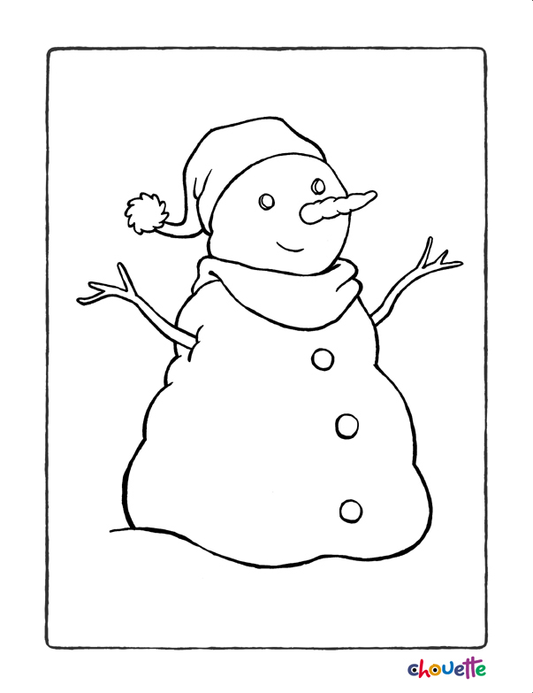 Coloring & Activity Pages: Snowman Coloring Page