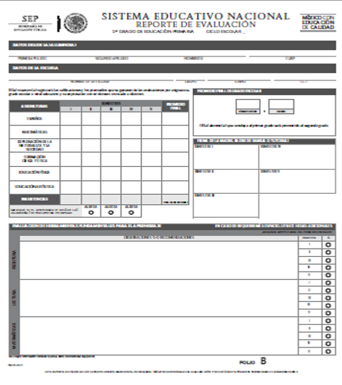 Descargar Reporte de Evaluación 2014 para Primer Grado