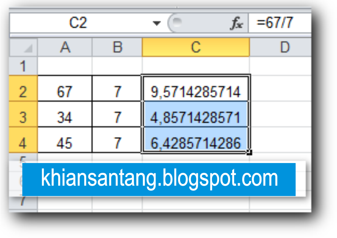 Cara menghilangkan atau menambahkan angka desimal (pembulatan angka ...