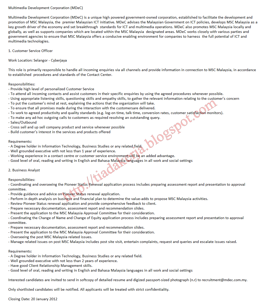 Jobs Malaysia 2020 2021 Jawatan Kosong Multimedia Development