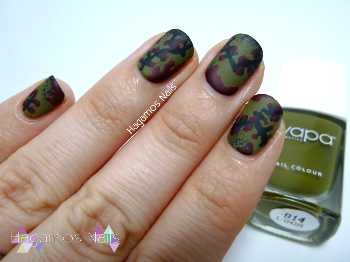 Nail art Zombie Militar. Hagamos Nails