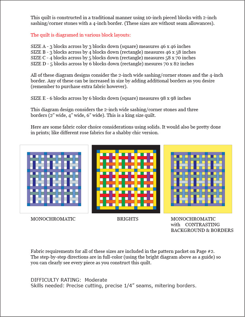 Shawkl Designs: Weaving Ribbons Quilt Pattern