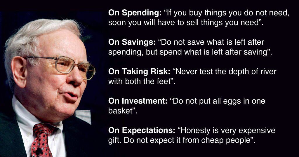 BILLIONAIRE GAMBLER™: Warren Buffett Money philosophy quotes