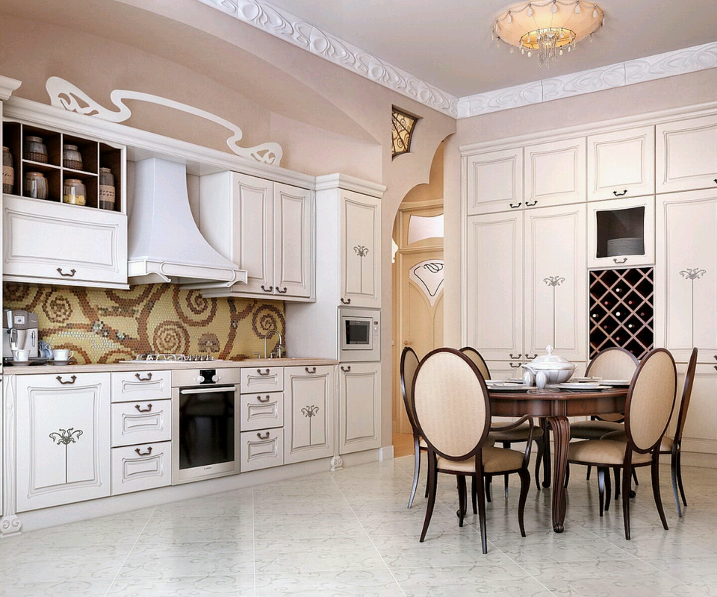 Modern kitchen furniture designs ideas. Vintage Romantic Home