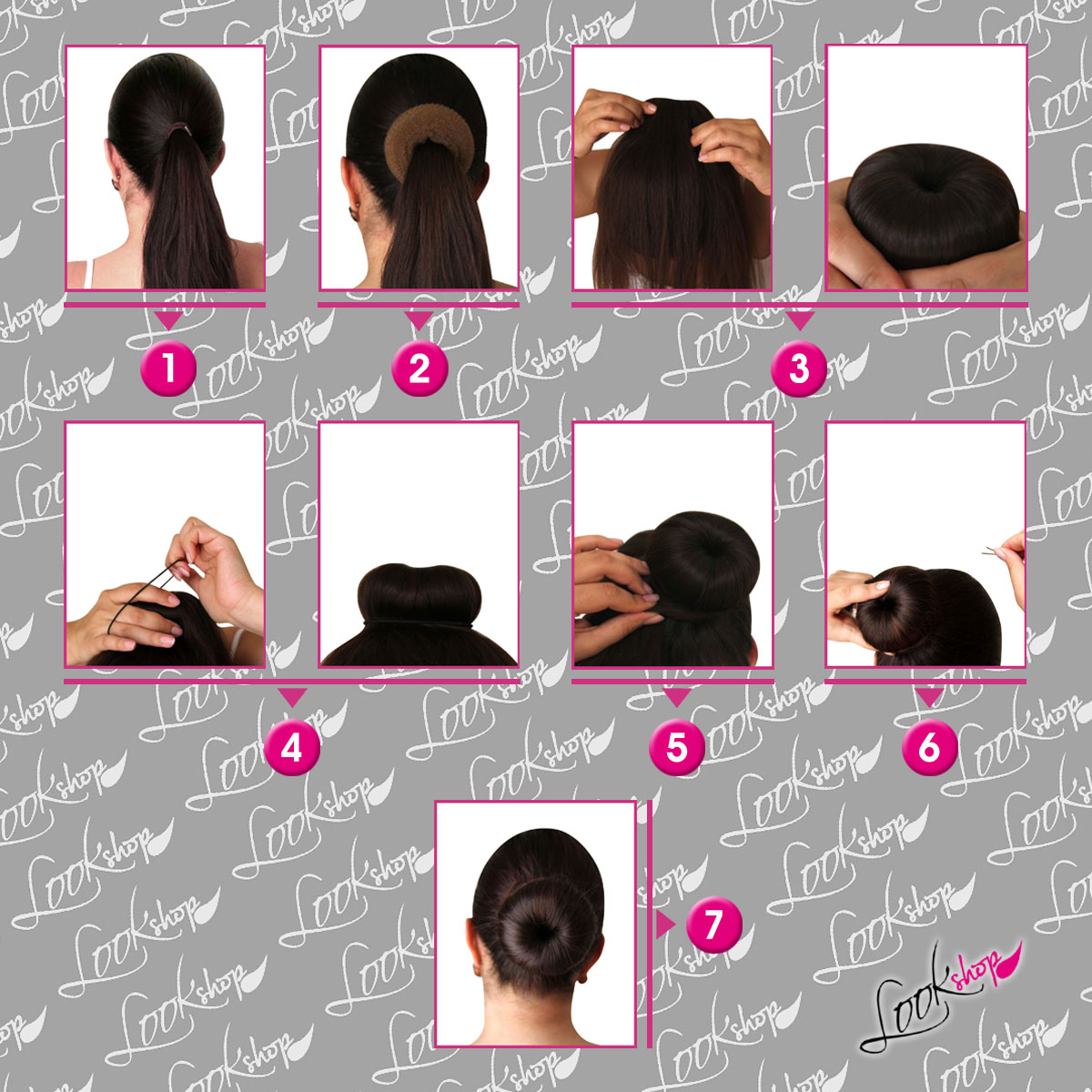 URAQT Ciambelle Per Chignon, 4 Pz Chignon Facile Per Capelli E 30 Clip A Forma Di U, Chignon A Ciambella Per Bambine E Donne, Magic Hair Bun Maker Per Acconciature Chignon (Marrone-B