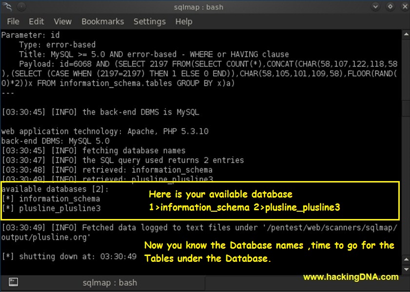 HackingDNA: Hack The Database with Backtrack 5