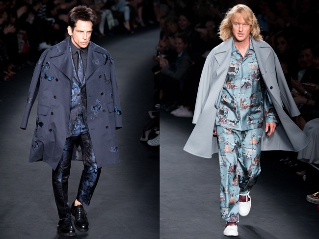 Valentino 2015 AW, Derek Zoolander (Ben Stiller)、Hansel McDonald (Owen Wilson) from ' Zoolander 2' cf. Valentino 2015 AW Little White Tulle Dress