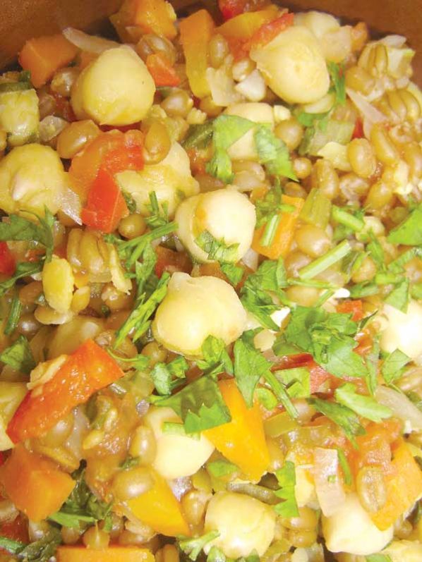 Garbanzos fritos con verduras El Chef dice