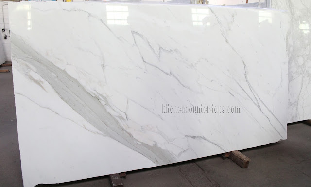 White calacatta marble slab